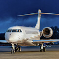 Global Business Jet at Dusk - by Dave Koch